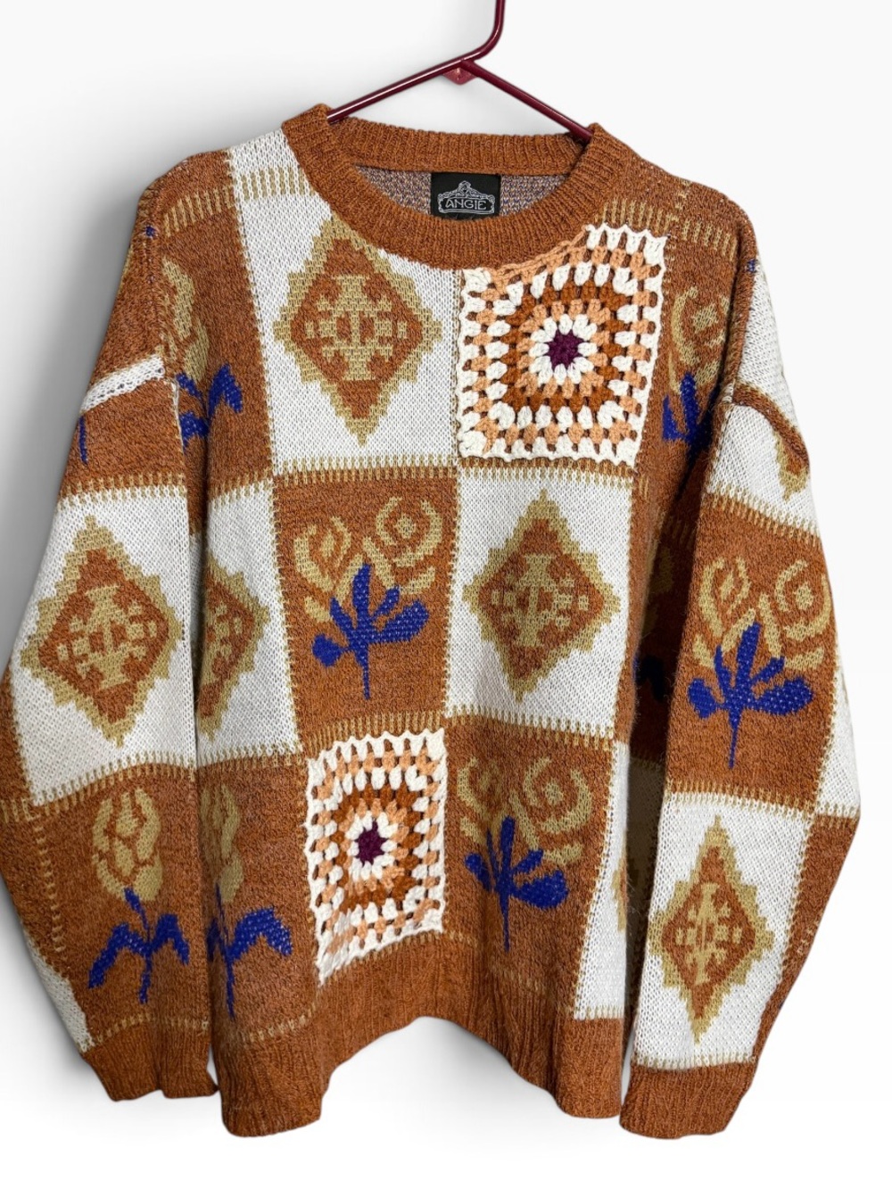 Angie Patchwork Crewneck Sweater